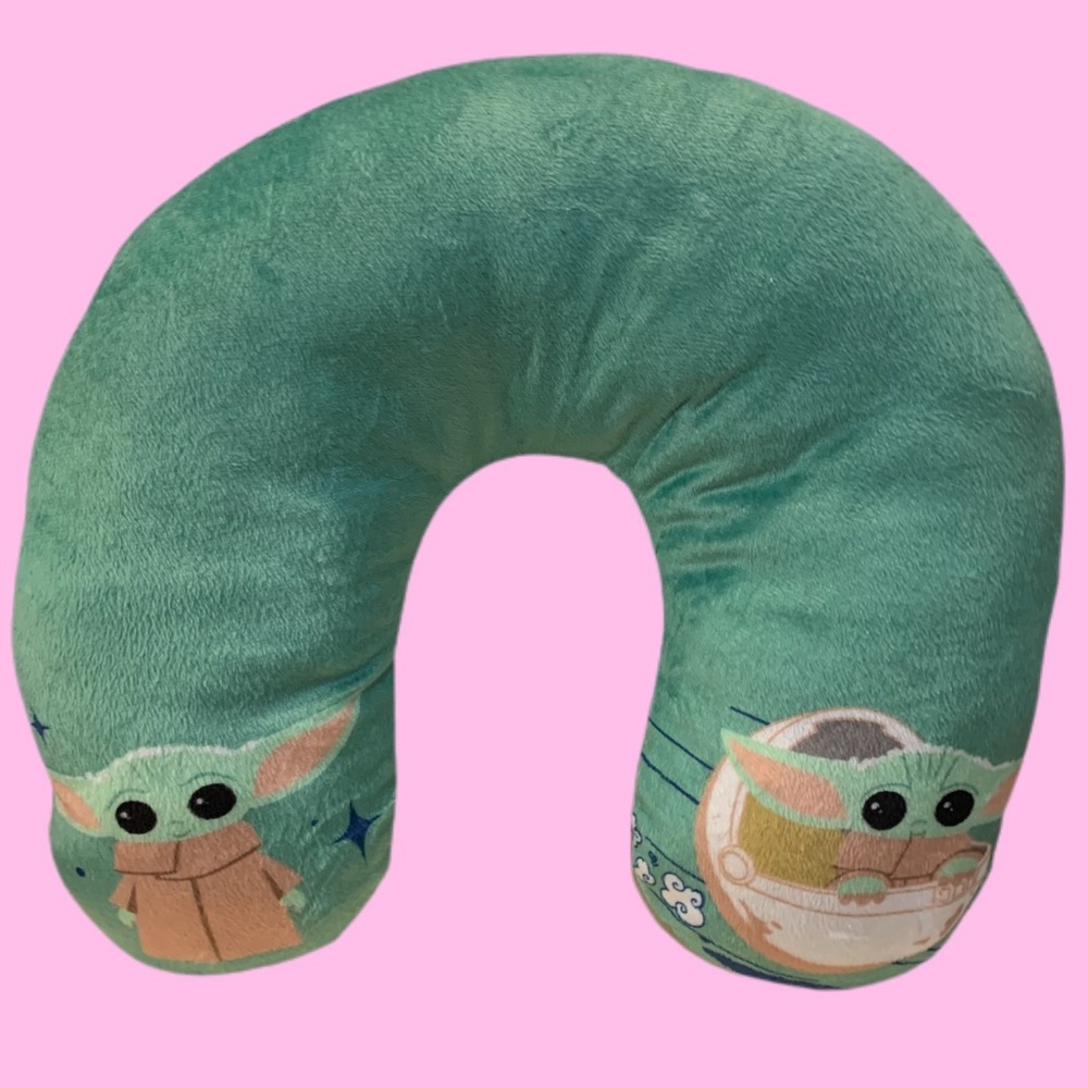 Star Wars Baby Yoda Mandelorian Children’s Size Travel Neck Pillow Plush Stuffed
